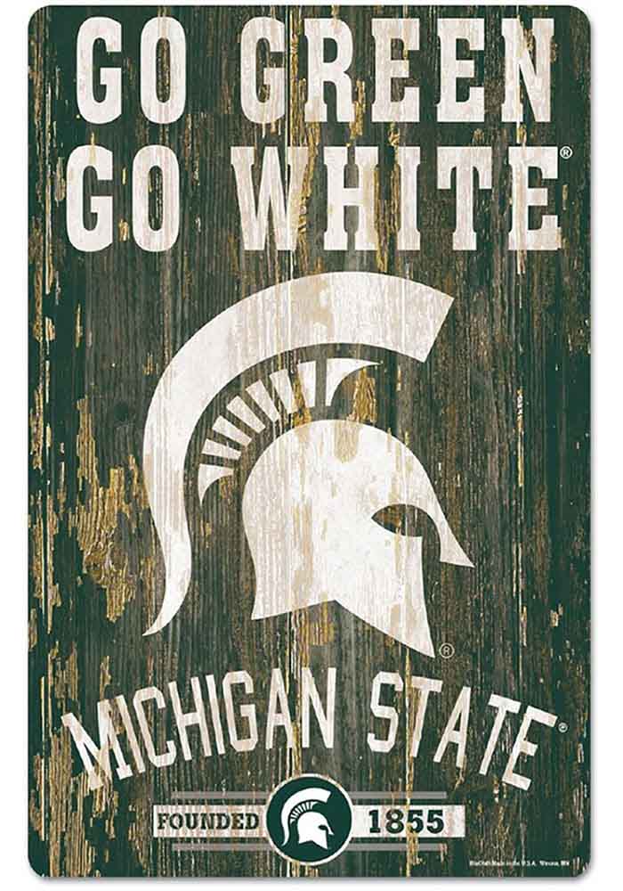 Michigan State Spartans Team Established 11X17 Wood Sign