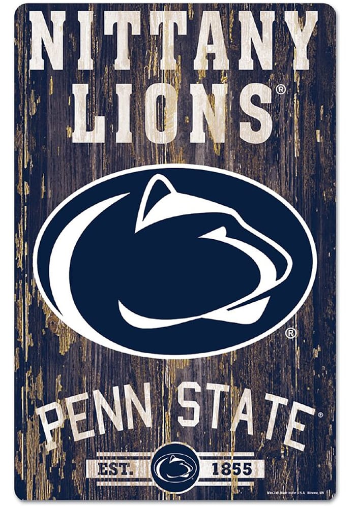 Penn State Nittany Lions Team Established 11X17 Wood Sign