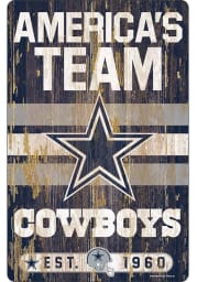 Dallas Cowboys Team Established 11X17 Wood Sign
