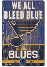 St Louis Blues Team Established 11X17 Wood Sign