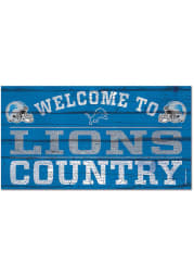 Detroit Lions Welcome To 13X24 Wood Sign