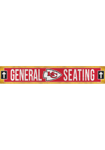 Kansas City Chiefs General Seating 6x36 inch Wood Sign