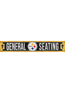 Pittsburgh Steelers General Seating 6x36 inch Wood Sign