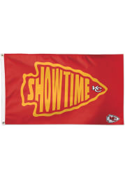 Kansas City Chiefs Showtime Arrowhead 3x5 ft Deluxe Red Silk Screen Grommet Flag