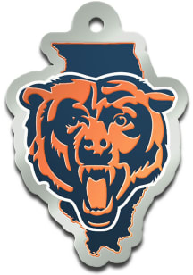 Chicago Bears State Shape Keychain