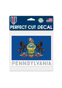 Pennsylvania 6x6 inch State Flag Auto Decal - Blue
