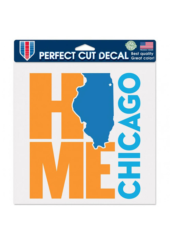 Chicago 8x8 inch Home Auto Decal - Orange