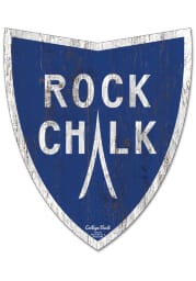 Kansas Jayhawks Rock Chalk Shield Sign