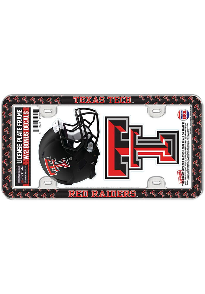 Texas Tech Red Raiders 2-Pack Decal Combo License Frame