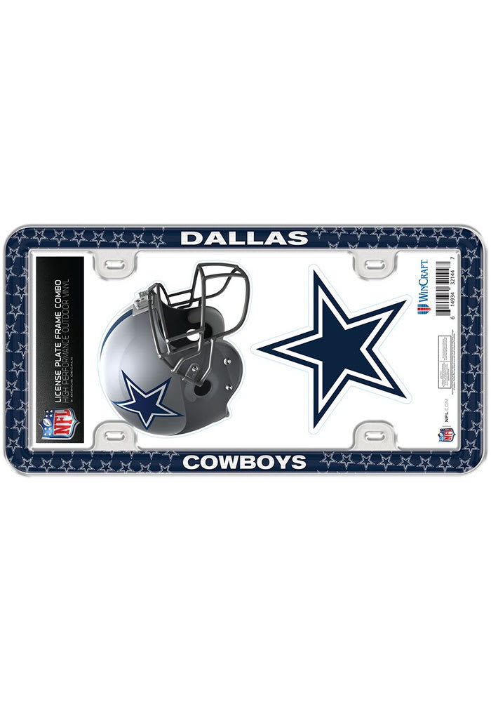 Dallas Cowboys License Frame- Cowboys 2-Pack Decal Combo License Plate ...