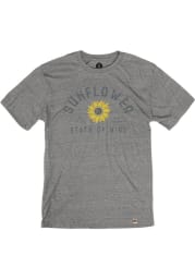 Kansas Grey Sunflower State of Mind Short Sleeve T Shirt