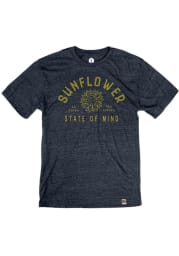Kansas Navy Blue Sunflower State of Mind Short Sleeve T Shirt