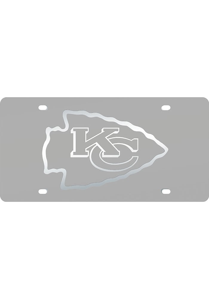Kansas City Chiefs License Plate KC Chiefs Frosted Inlaid License Tag