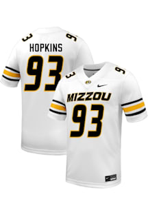 Daeden Hopkins  Nike Missouri Tigers White Football NIL Game Football Jersey