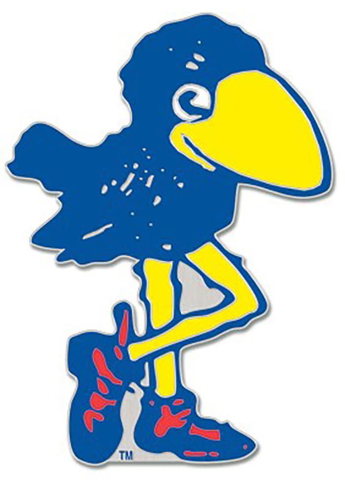 Kansas Jayhawks 1912 Bird Souvenir Pin - BLUE