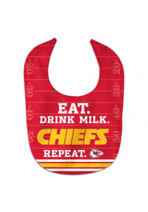 KC Chiefs Eat Drink Milk Bib