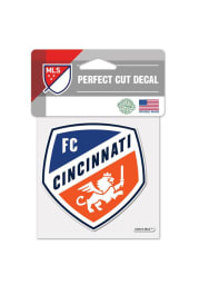 FC Cincinnati 4x4 inch Perfect Cut Auto Decal - White