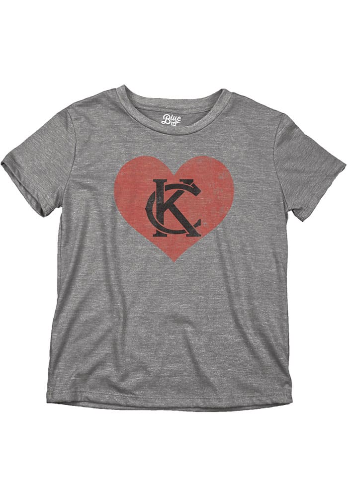 Kansas City Heart Tee White Red Blue Sport Gray Black 