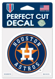 Houston Astros 4x4 inch Perfect Cut Auto Decal - Navy Blue
