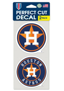 Houston Astros 4x4 inch 2 Pack Perfect Cut Auto Decal - Navy Blue