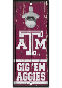 Texas A&amp;M Aggies 5X11 Bottle Opener Sign