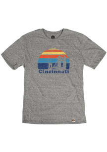 Cincinnati Grey Sunset Bridge Short Sleeve T Shirt