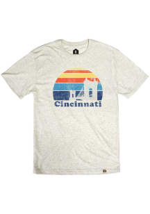 Cincinnati Oatmeal Sunset Bridge Short Sleeve T Shirt