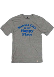 Kansas City Grey Happy Place Short Sleeve T Shirt