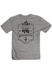 Kansas City Grey BBQ Capital Short Sleeve T Shirt