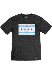Chicago Black Chicago Flag Short Sleeve T Shirt