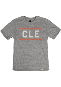 Cleveland Grey CLE Block Short Sleeve T Shirt