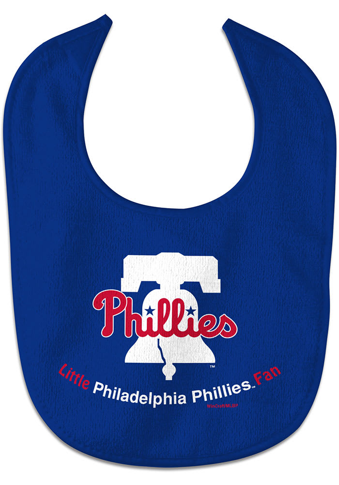 Phillies Philadelphia Phillies Blue Baby Wordmark One Piece