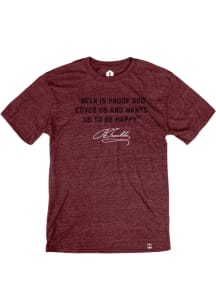 Philadelphia Maroon Ben Franklin Quote Short Sleeve T Shirt