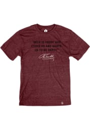 Philadelphia Maroon Ben Franklin Quote Short Sleeve T Shirt