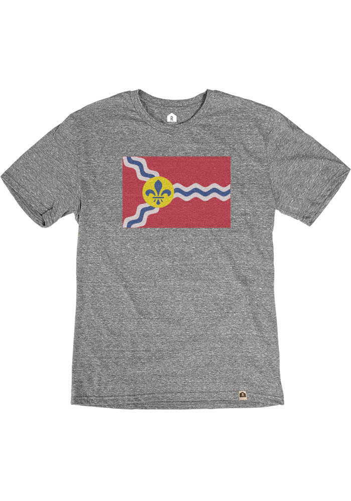 St Louis Grey City Flag Short Sleeve T Shirt