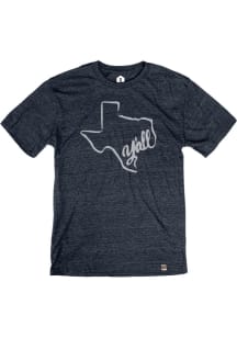 Texas Navy State Shape Yall Short Sleeve T Shirt