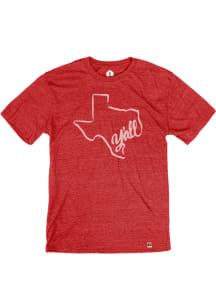 Texas Red State Shape Yall SS Short Sleeve T Shirt