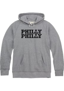 Philadelphia Grey Philly Philly Long Sleeve Fleece Hood Sweatshirt