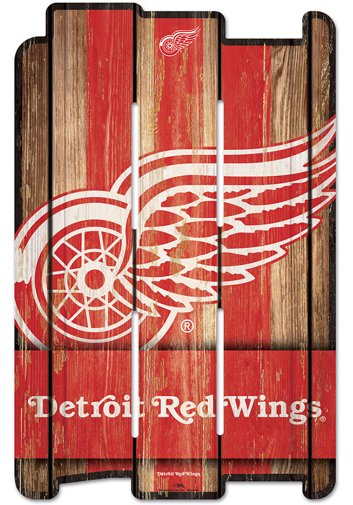Detroit Red Wings 11x17 Vertical Plank Sign