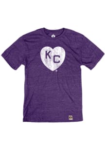 Rally Kansas City Monarchs Purple Heart Kansas City Short Sleeve Fashion T Shirt
