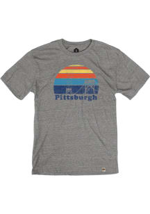 Pittsburgh Grey Sunset Bridge Short Sleeve T Shirt