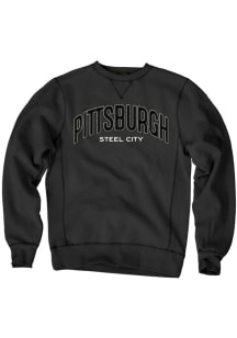 Pittsburgh Mens Black Wordmark Long Sleeve Crew Sweatshirt