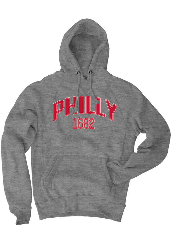 Philadelphia Grey EST Long Sleeve Fleece Hood Sweatshirt
