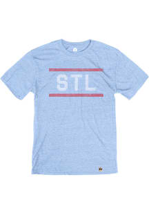 St Louis Light Blue STL Block Short Sleeve T Shirt