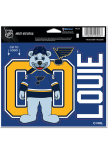 Louie  St Louis Blues Team Mascot 5x6 inch Multi Use Auto Decal - Blue