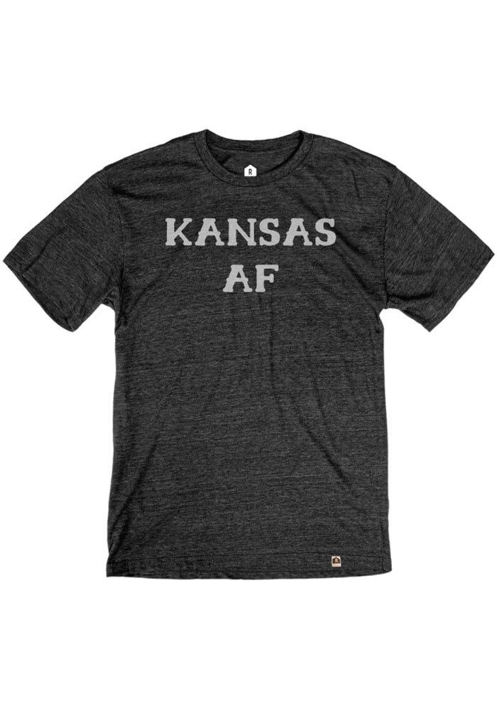 Kansas Heather Black Kansas AF Short Sleeve T Shirt