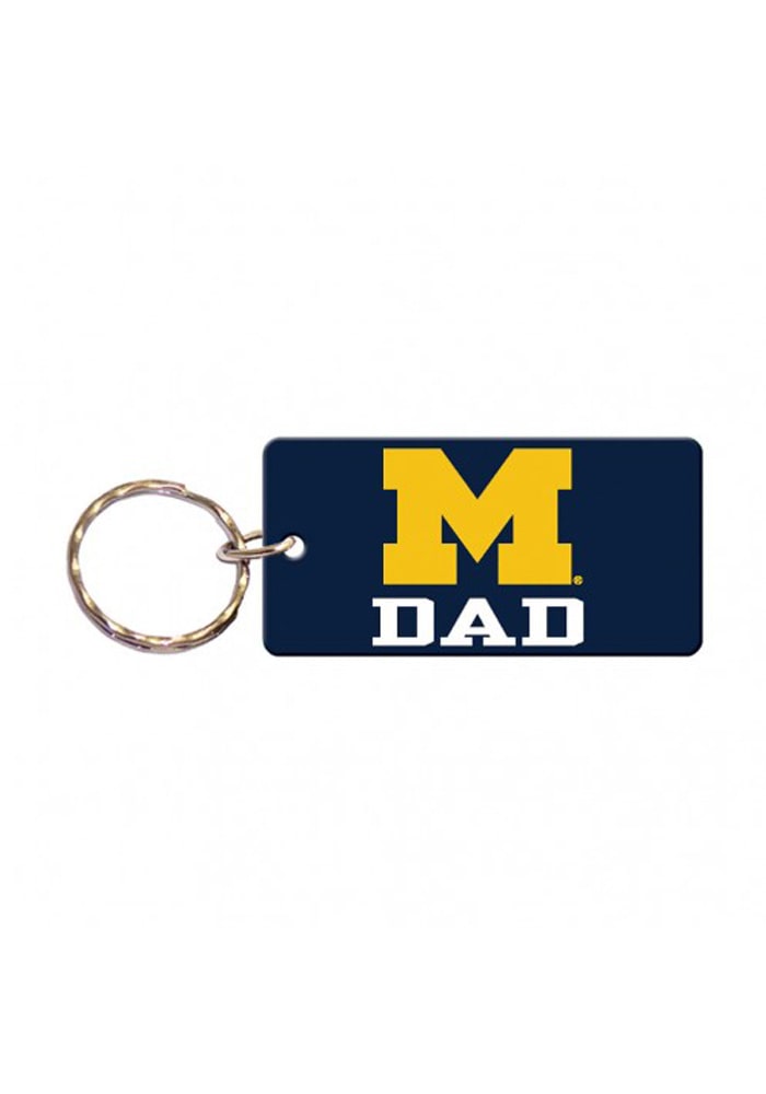 Michigan Wolverines Dad Keychain