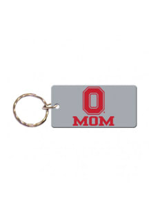 Red Ohio State Buckeyes Mom Keychain