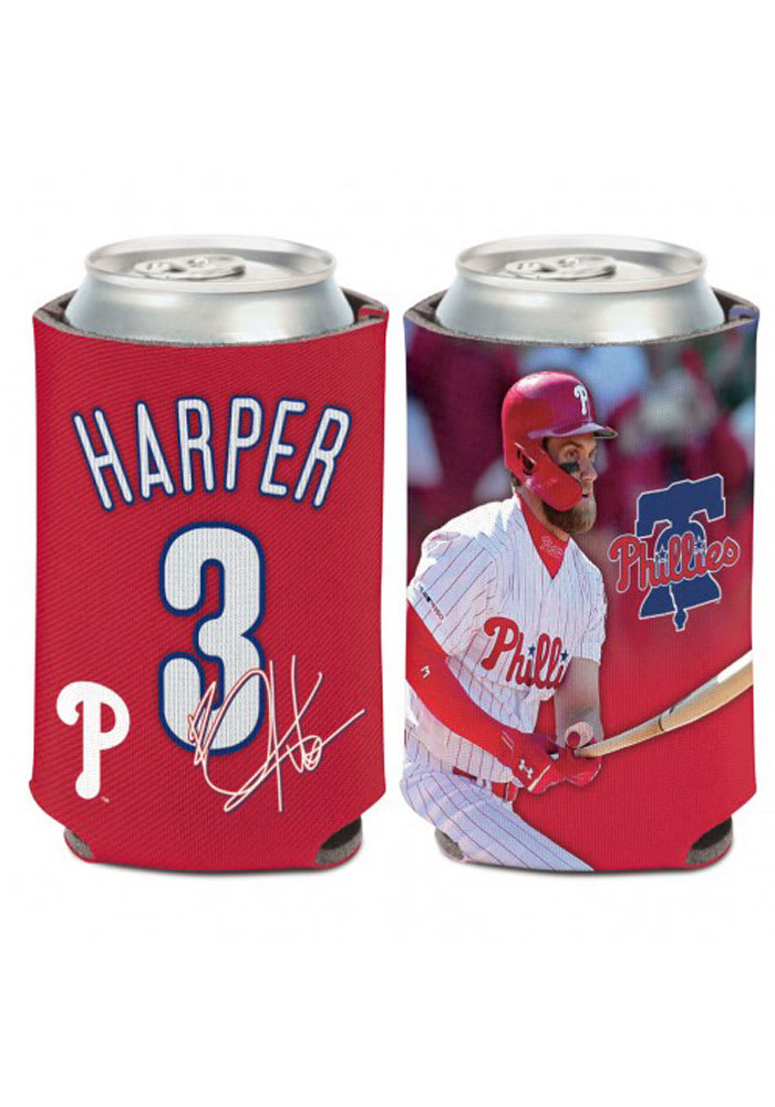 Philadelphia Phillies Bryce Harper Name and Number 12oz Can Coolie