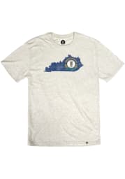 Kentucky Oatmeal Flag State Shape Short Sleeve T Shirt